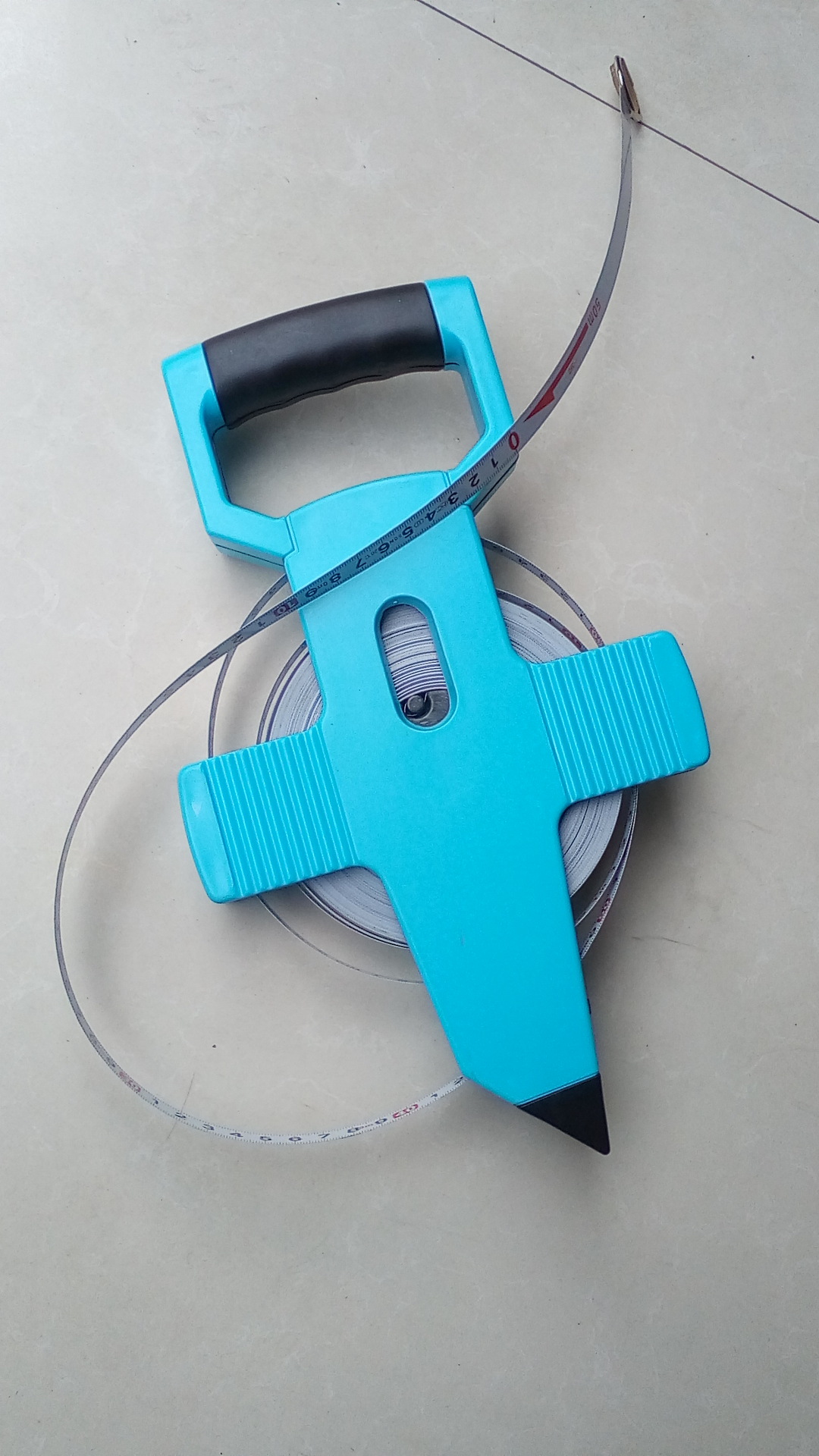 厂家货源卷尺架尺工程尺塑架尺尺帶 50M100M塑料工业用架式钢卷尺