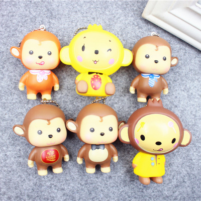 2016 new pattern Monkey Festivity Small gifts Little gift Vinyl Doll Big mouth monkey Story Monkey Key buckle Pendant