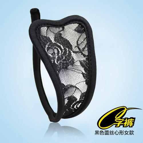 Women's sexy and interesting lace transparent C-shaped underwear, men's and women's C-shaped underwear, invisible T-pants, manufacturer wholesale