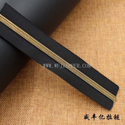 direct deal 5# Copper teeth zipper nylon Code. zipper wholesale