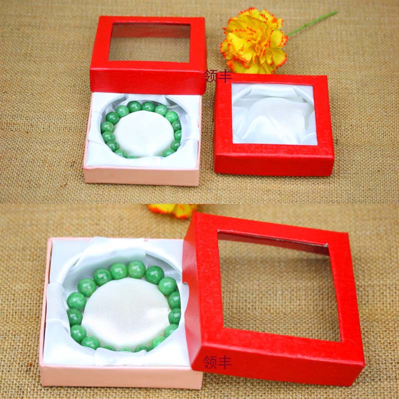 珠宝首饰包装盒手镯手串手链礼品盒开天窗佛珠饰品盒多色纸盒批发