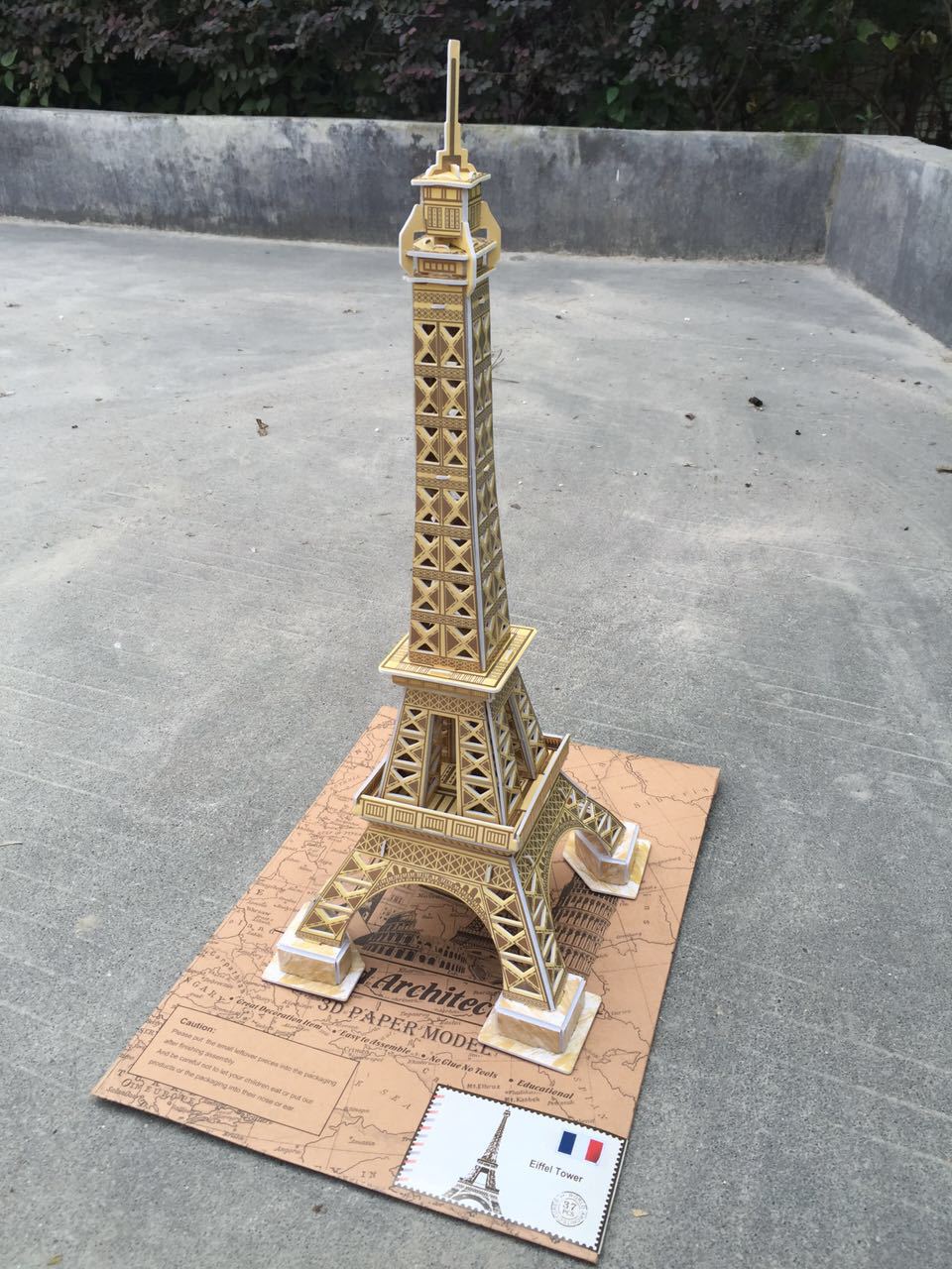 Rompecabezas tridimensional de papel 3D para niños DIY modelo de construcción pantalla Bo porcelana Eiffel creativo juguetes educativos hechos a mano