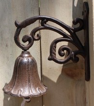 铸铁工艺品YH02211花型门铃批发 迎客家居门铃金属制品