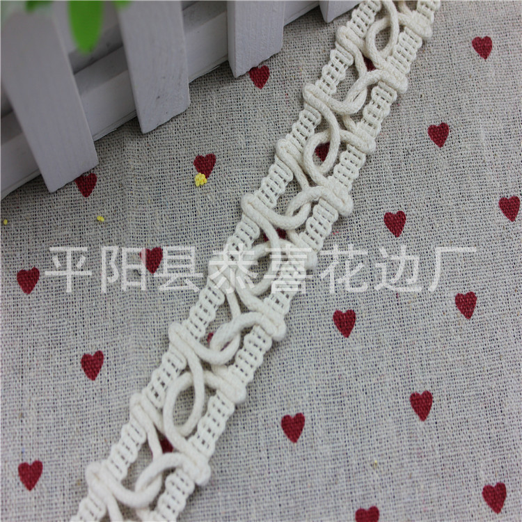 棉线双半圆交叉花边