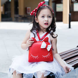 儿童包包卡通可爱猫咪斜跨包韩版小学生幼儿书包时尚单双肩包批发