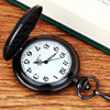 Big black classic carved card, quartz pocket watch, wholesale