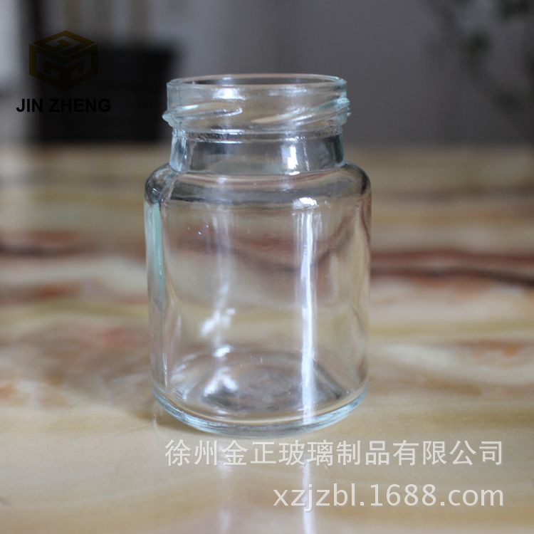 新款100ml透明玻璃酱菜瓶蜂蜜瓶可加印logo来样定制