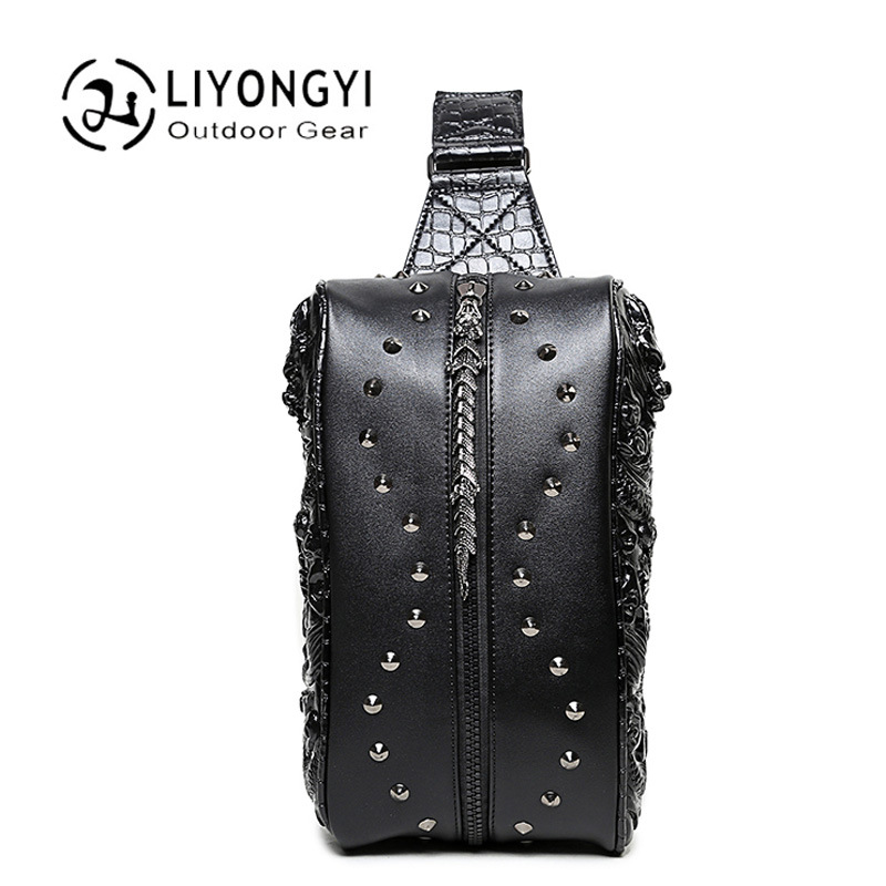 Nuovo stile monospalla diagonale incrociato con grande capacità per borsa da petto casual in PU da uomo_voghion.com