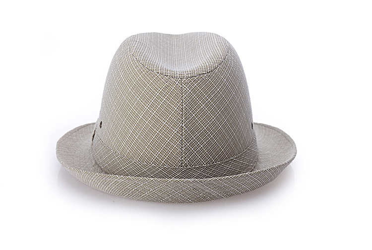 2100g Weight Fedora Hat Hats Type Banquet, Bar Occasion cotton and linen Material Solid Color Pattern Women's Elegant Solid Color Crimping Fedora Hat
