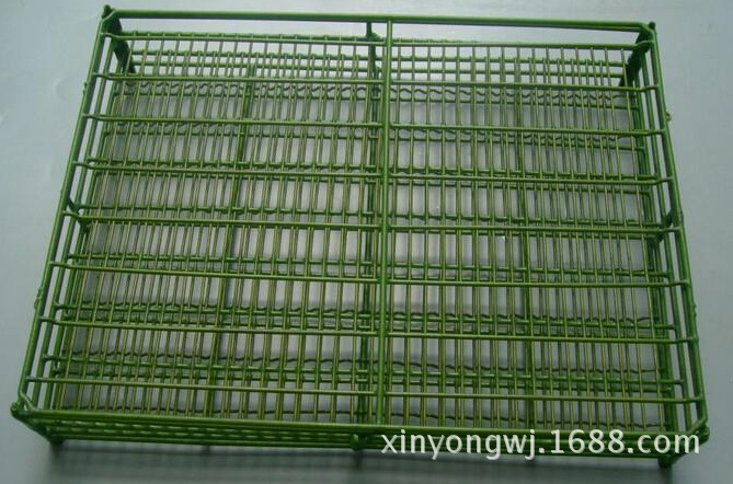 大量批发供应车间周转篮 五金精密冲压件篮子 包胶清洗篮/网格篮