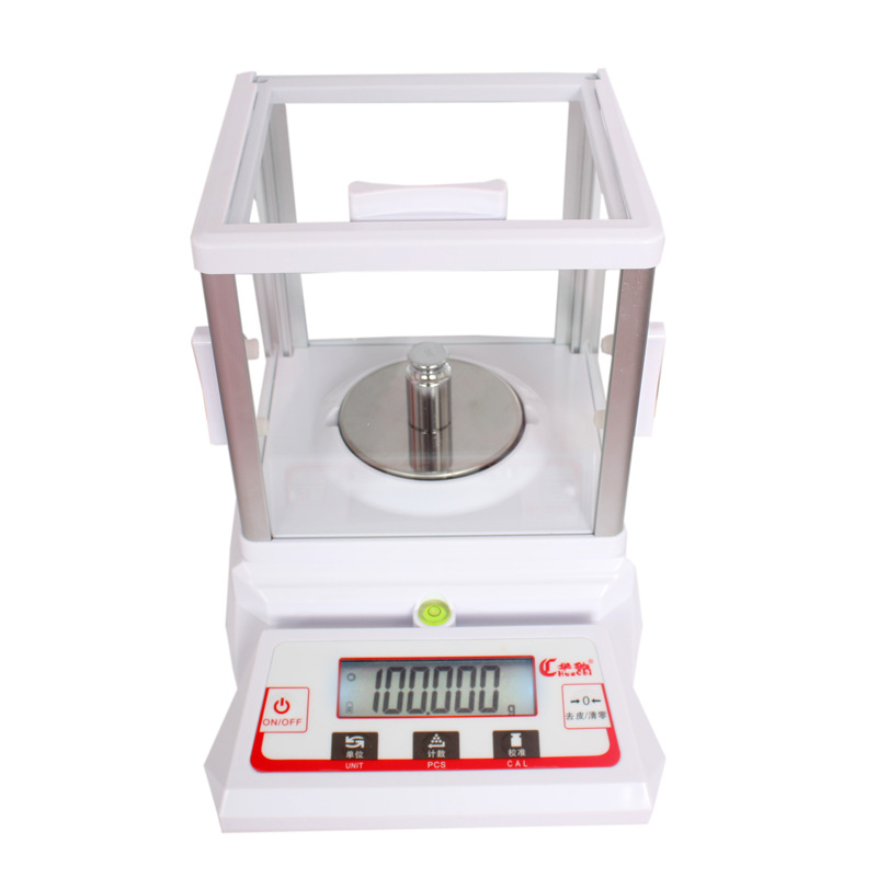 华驰充电式电子天平0.01g/0.001g黄金秤精密天平药秤实验室