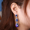 Earrings, shiny accessory, crystal earings, 2020