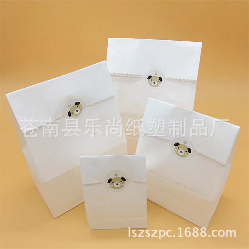 创意礼品袋 打包方底袋 白色牛皮纸袋 食品包装袋 批发 全国包邮