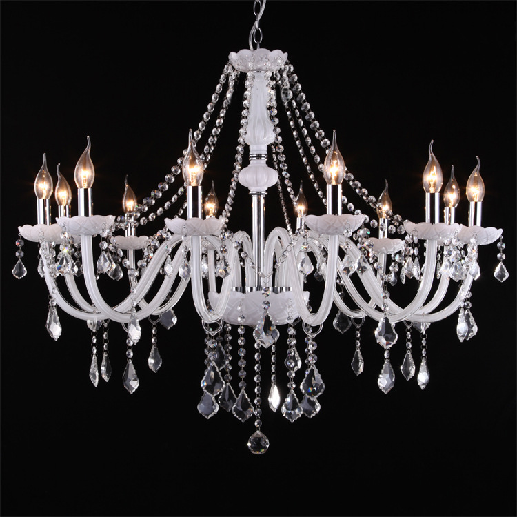 12-cabeza ámbar champán araña de cristal gran sala de estar Villa escalera Luz Hotel vestíbulo KTV ingeniería Decoración