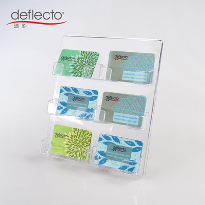 迪多廠家直銷 六格名片架 PS桌面豎向卡片盒 可印LOGO 附廣告螺絲