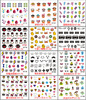 Nail stickers for nails, monster, fake nails, big eyes