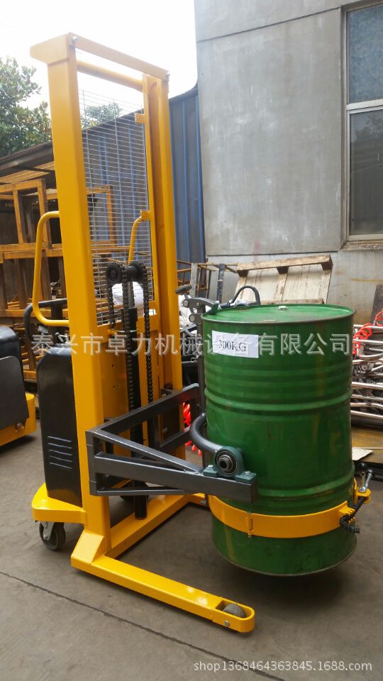 厂家气动油桶翻转车，气动升高，接受非标咨询