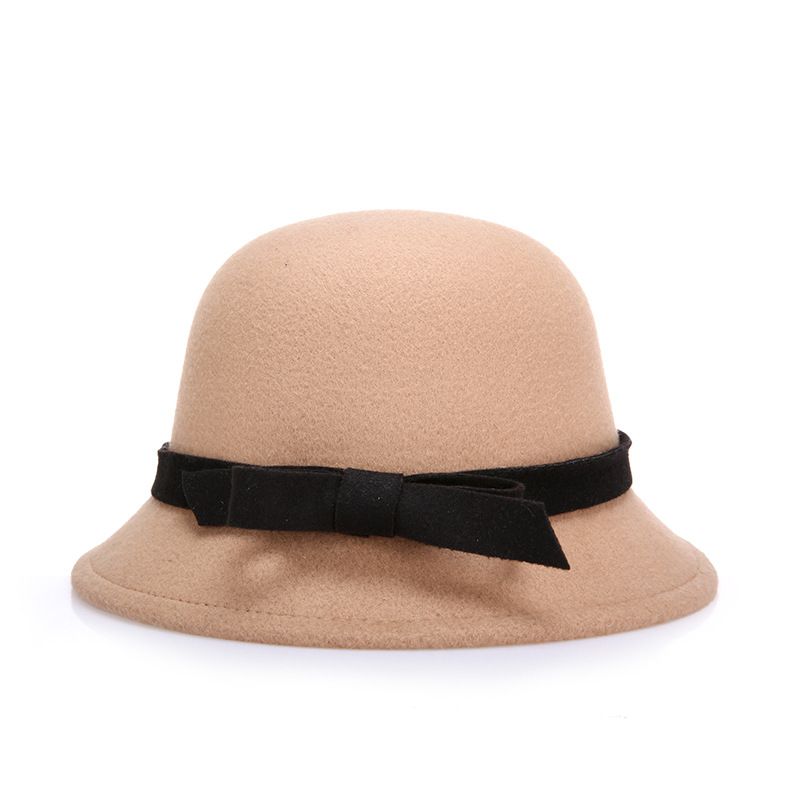2020 Otoño e Invierno Nuevo estilo coreano sombrero de lana sombrero de moda simple moda sombrero de mujer sombrero de cuenca entrega de una pieza