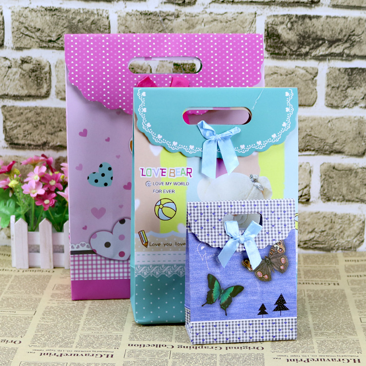 礼品店礼物袋学生美礼品袋牛皮纸袋生日礼物袋货源礼品包装袋子