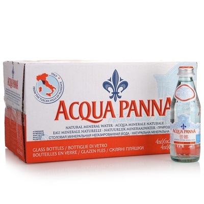 瓶装矿泉水批发 意大利进口Acqua Panna普娜天然矿泉水250ML*24瓶