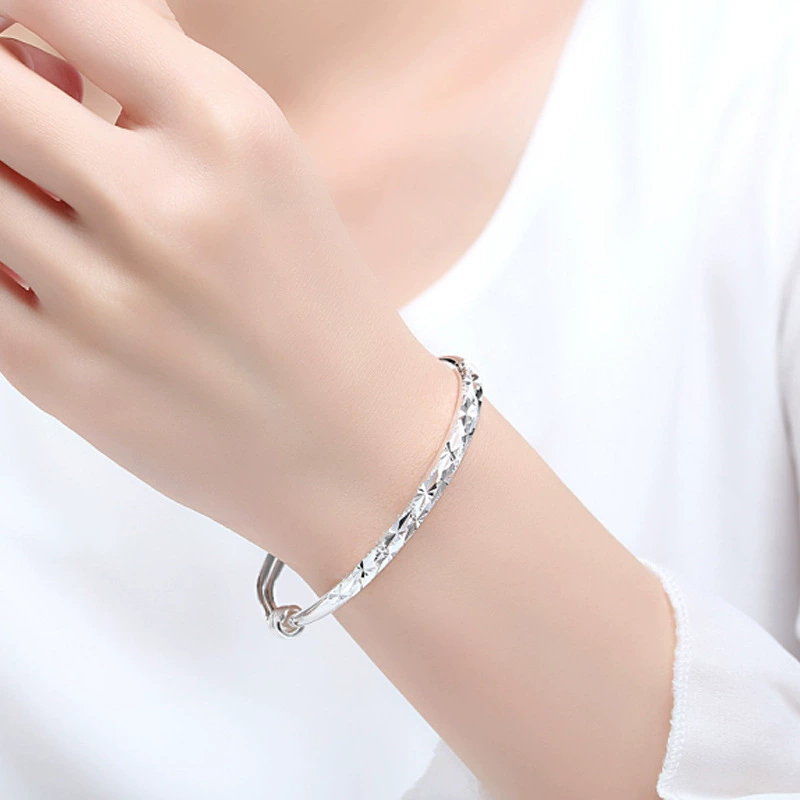 Accessory, adjustable silver bracelet, silver 999 sample
