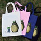 New Japanese and Korean Harajuku Artistic Fresh Style Cartoon Canvas Portable Women's Single Shoulder Canvas Bag Simple Cloth Bag