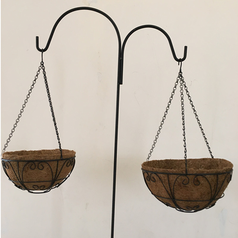 环保椰棕吊盆吊篮，悬挂铁艺吊兰花盆，适用于阳台花架