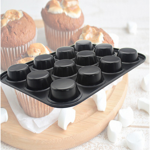 Small mini 12-piece baking pan non-stick cake mold Mini cake mold 12-piece muffin cup non-stick coated baking pan