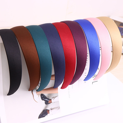 Korean style retro simple wide-brimmed hair hoop practical solid color fabric hairpin headband hair accessories headwear jewelry wholesale