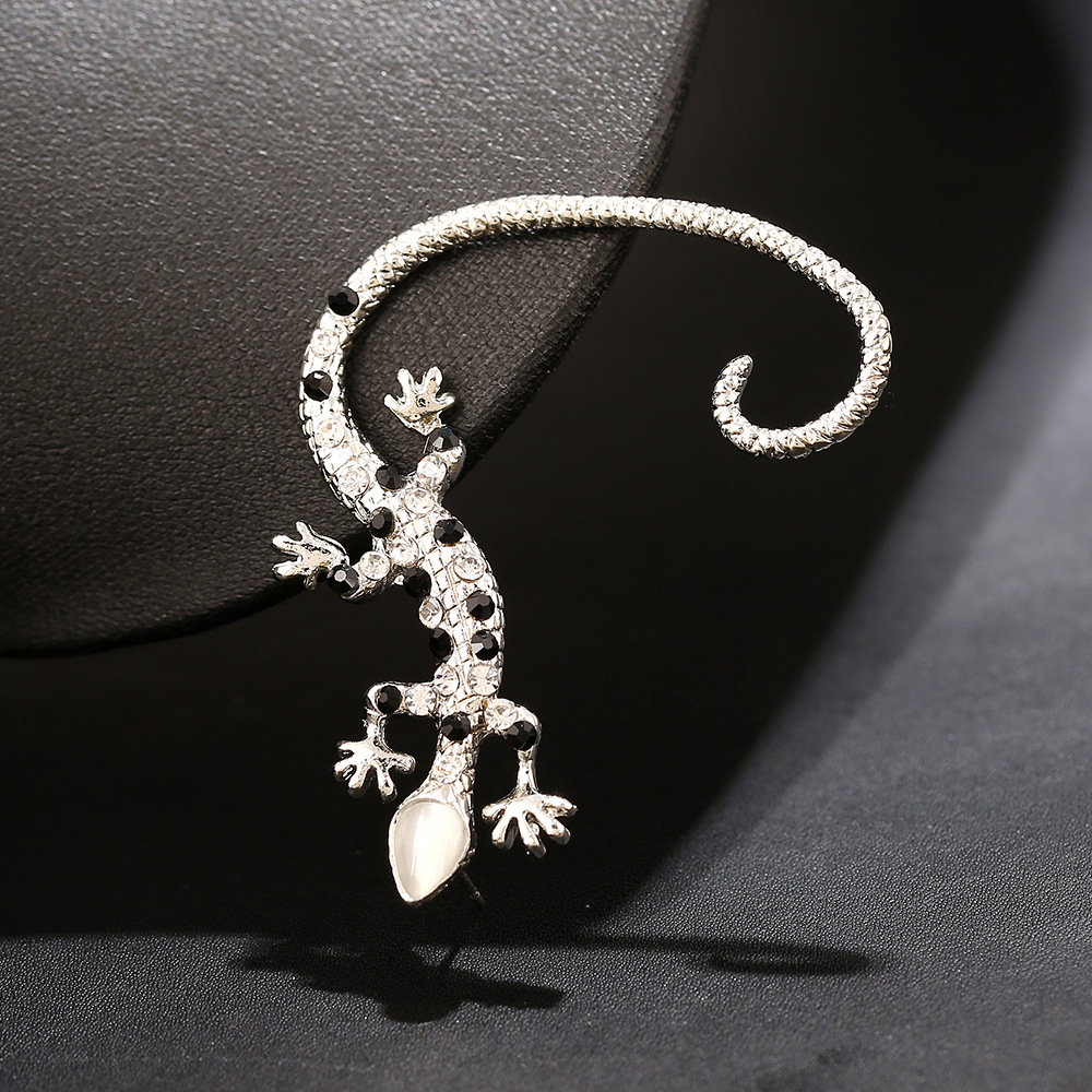 Clip D&#39;oreille Lézard Gecko Diamant Cristal display picture 3