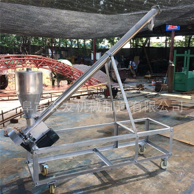不锈钢螺杆式提升机 淀粉蛟龙上料机 食品厂用送料机
