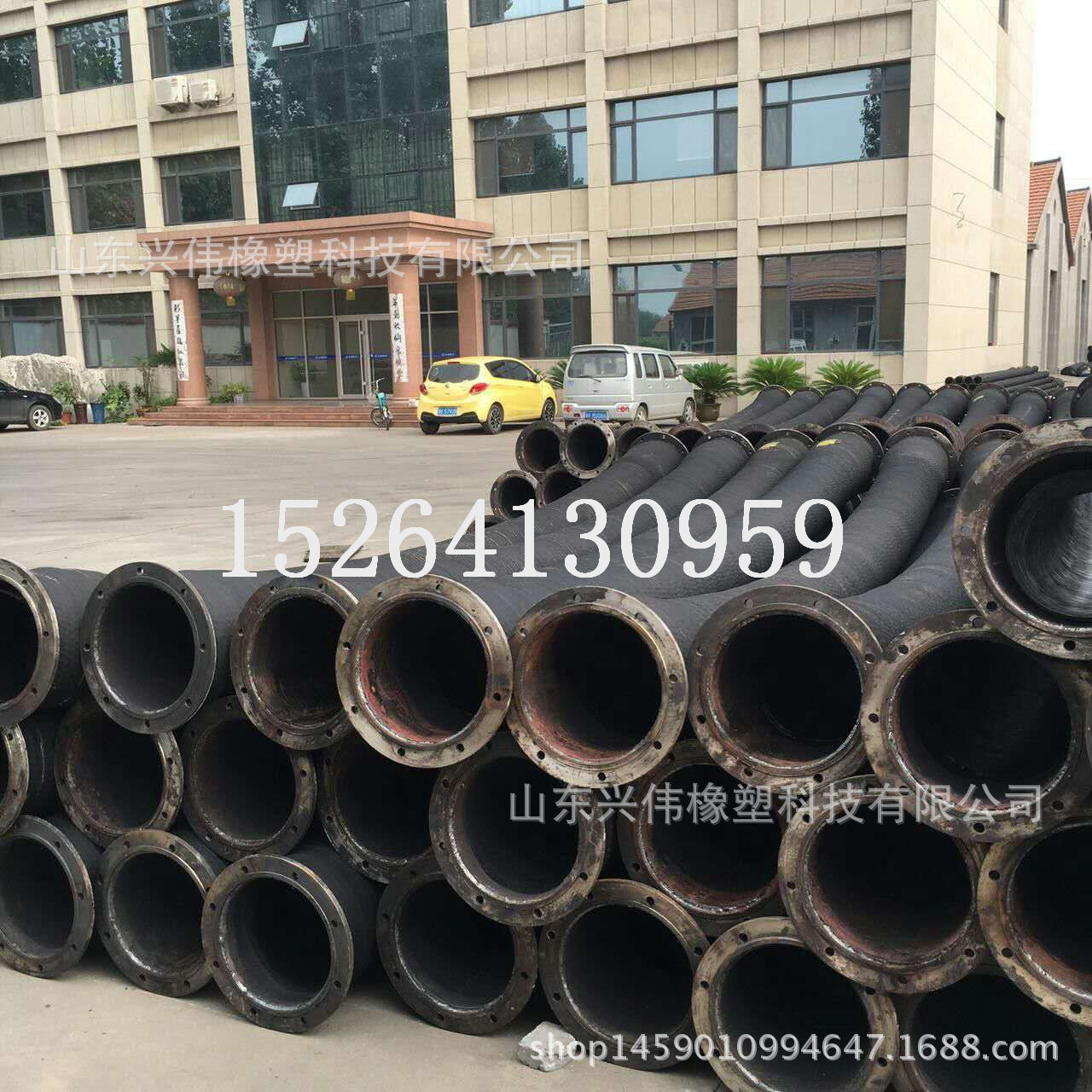 大口径橡胶钢丝吸排泥胶管  耐磨排泥浆胶管  法兰吸排泥浆胶管