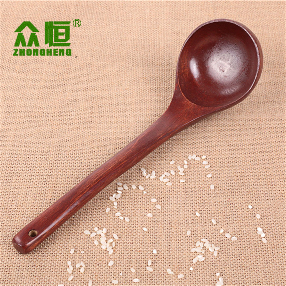 中式现代风创意时尚木油勺 饭勺 木质勺子 老漆木质汤勺 厨房勺子|ru