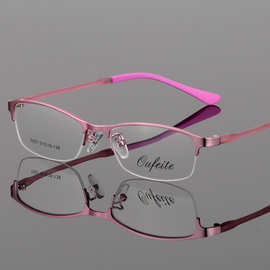 新款金属眼镜框超轻眼镜架半框女士光学眼镜丹阳近视眼镜厂家批发