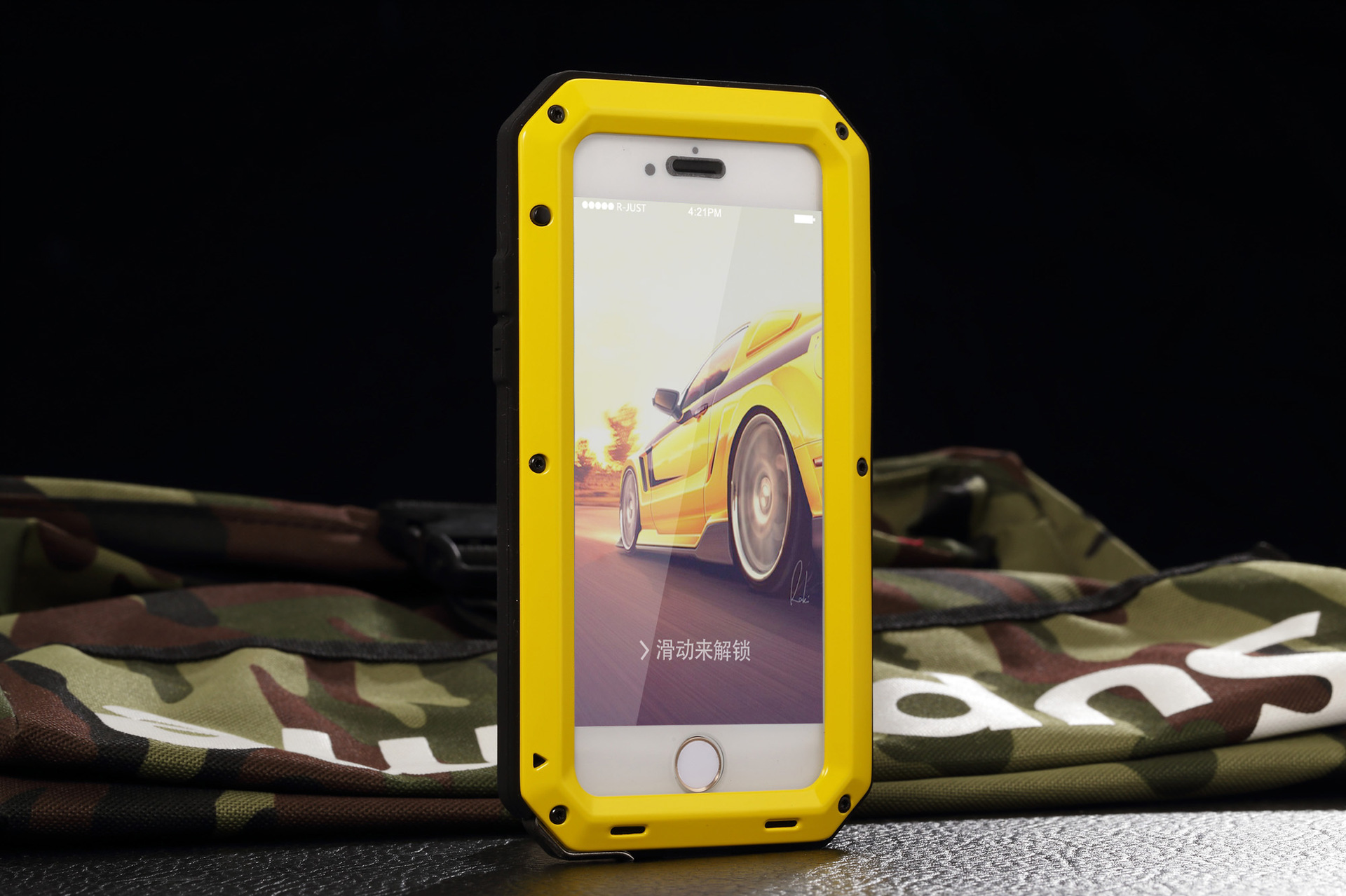 R-Just Extreme Premium Protection System Aluminum Heavy Duty Metal Case with Corning Gorilla Glass for Apple iPhone 6S Plus/6 Plus & iPhone 6S/6