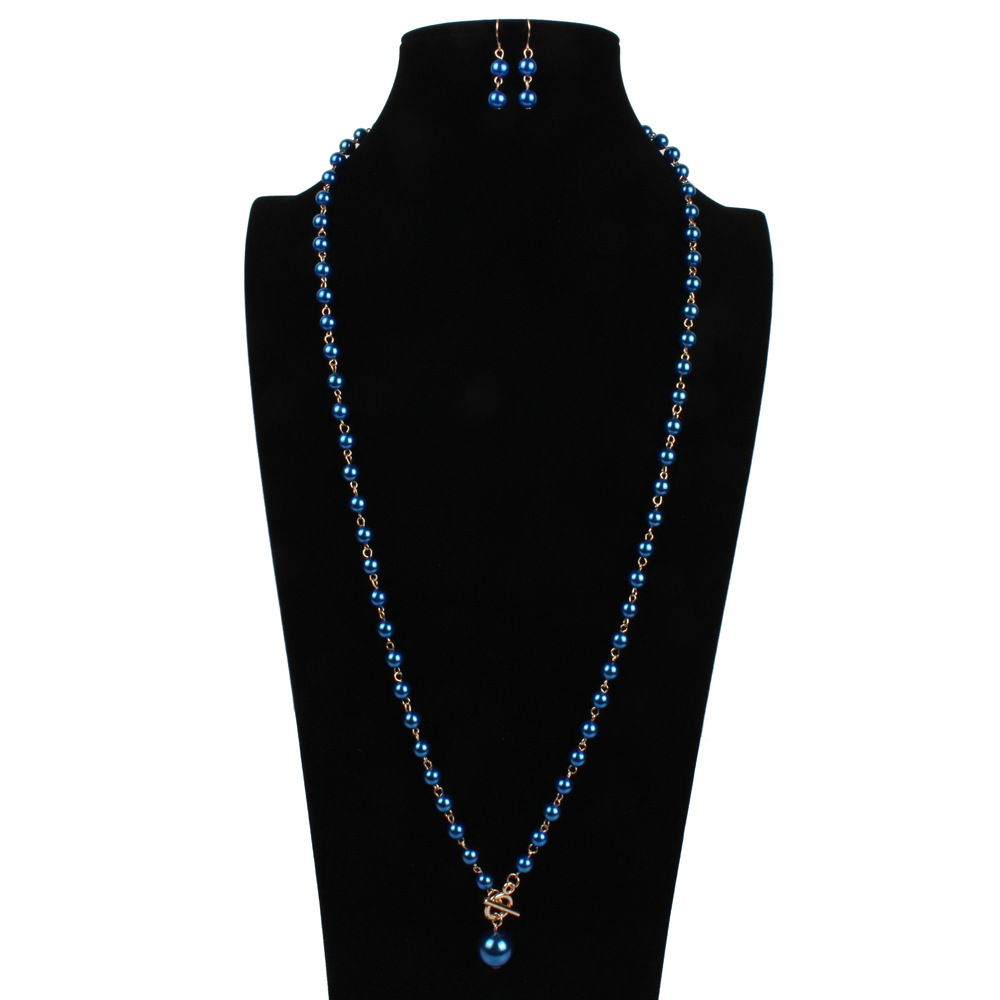 Occident and the United States pearlNecklace Set (red)NHCT0061-red