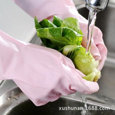 Japan rubber latex Kitchen Brush Dishwasher Rubber plastic cement Housework clean clothes waterproof durable Thin section glove