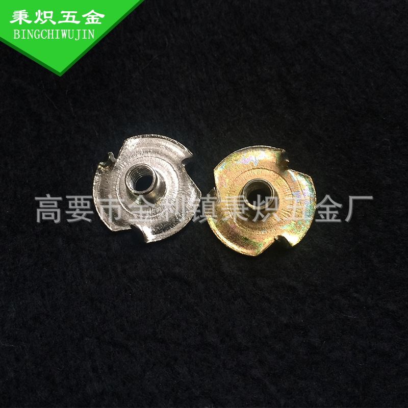 厂家直销 不锈钢M4三爪螺母非标螺母 家具螺母批发五金螺母