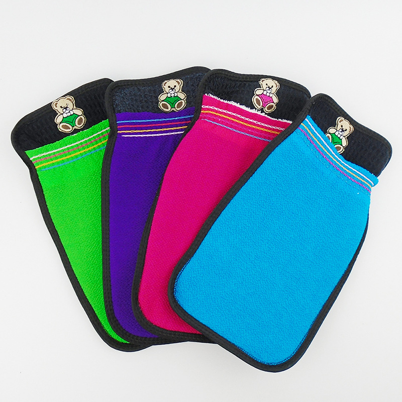 可愛小熊搓澡巾新款雙面粗砂洗澡巾加厚搓背沐浴手套搓澡巾沐浴球