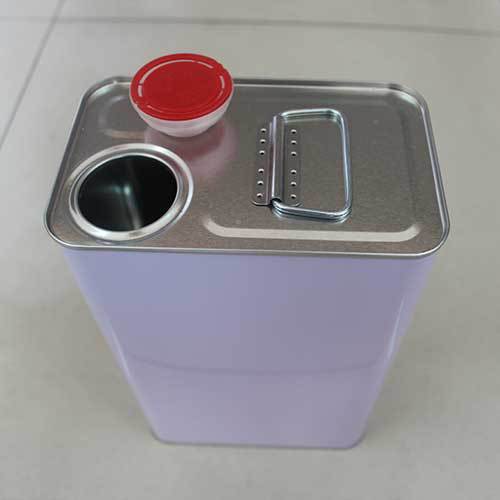 4L方罐 涂白马口铁 化工 样品容器瓶 油品  塑胶盖 指压 密封