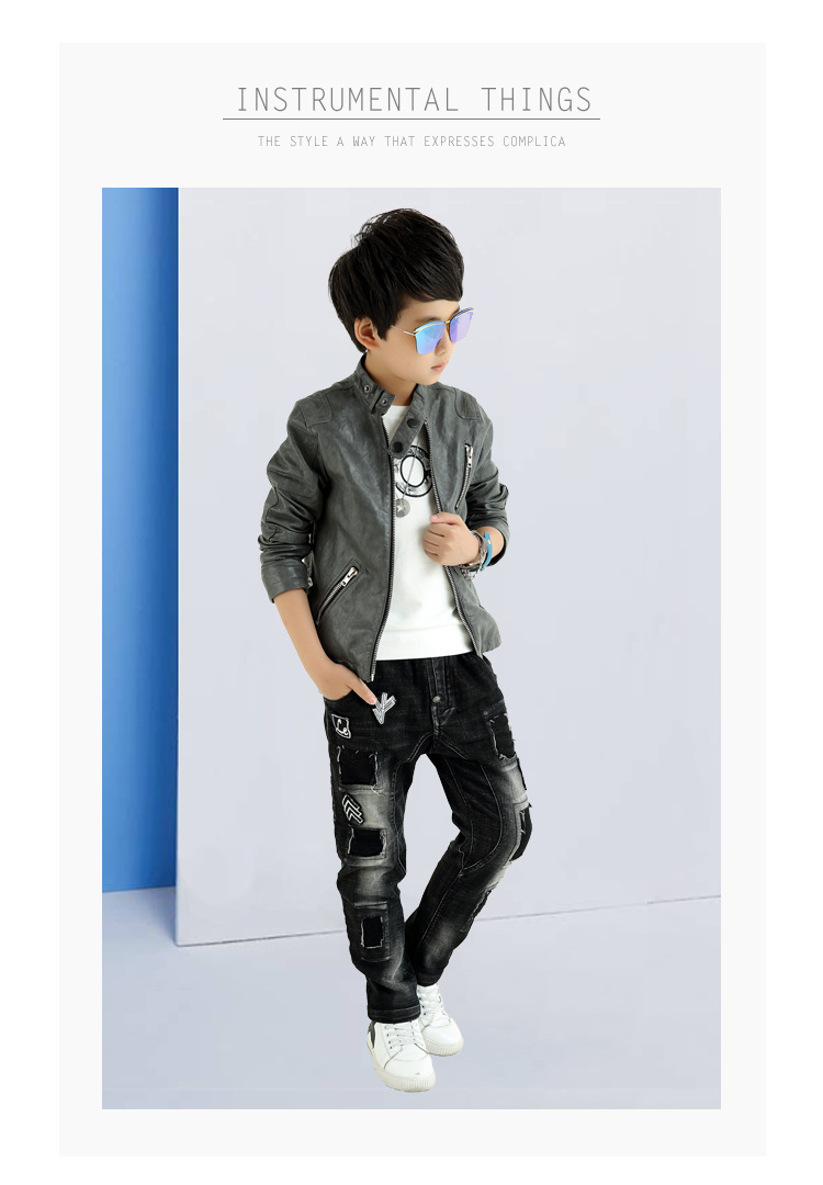 Veste pour garcon en cuir - Ref 2159328 Image 21