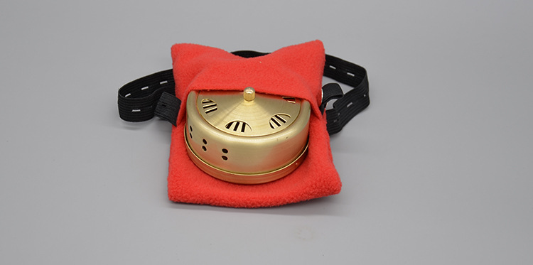 Pure Copper Moxibustion Box Portable Ai Jiu Warming Device for Home Wellness 8cm Base quality and texture