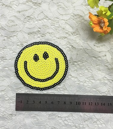Small Embroidered Beads Smiley Cloth Stickers Sequins Clothing Decoration Patches Pants Decoration Accessories display picture 6