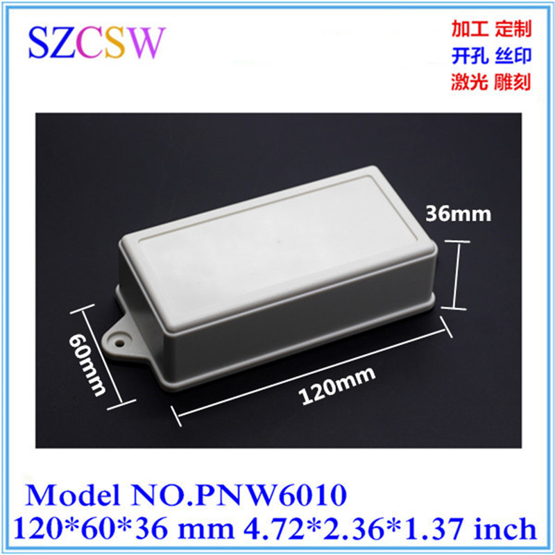 热销 高档塑胶挂墙式仪表壳体 接线盒 带耳塑料电源外壳120x60x35