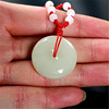 Protective amulet white jade, buckle, pendant suitable for men and women jade