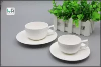Бисквитный костяной фарфор Tangshan, чисто белая кофейная чашка, европейский простой стиль