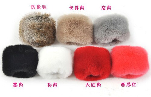 Foreign trade European and American autumn and winter Amazon ebay AliExpress fur imitation rabbit fur large fur sleeves wrist gloves