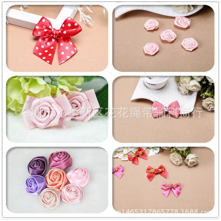 加工定做各种蝴蝶结花仔 首饰盒礼盒DIY 花仔 发夹发髻蝴蝶结手工