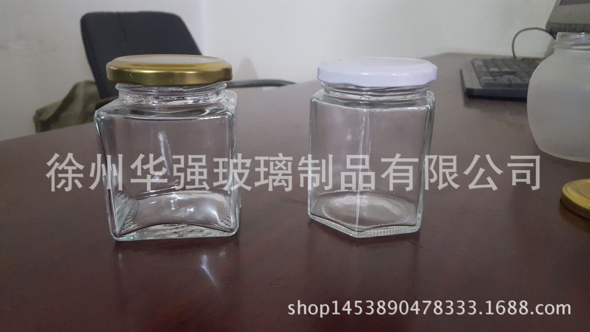 批发透明玻璃瓶 六棱蜂蜜瓶 酱菜瓶 罐头瓶 180毫升果酱瓶