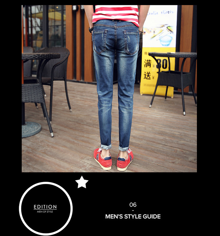 Jeans pour adolescent pieds Slim pour été - Ref 1468359 Image 16